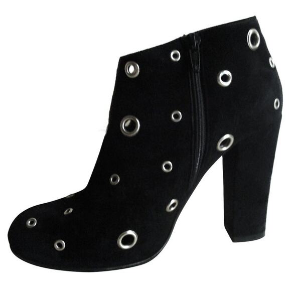 Opening Ceremony Black Suede Grommet Ankle Bootie - Picture 1 of 10
